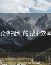 关于 爱液视频 的 搜索效率 研究
