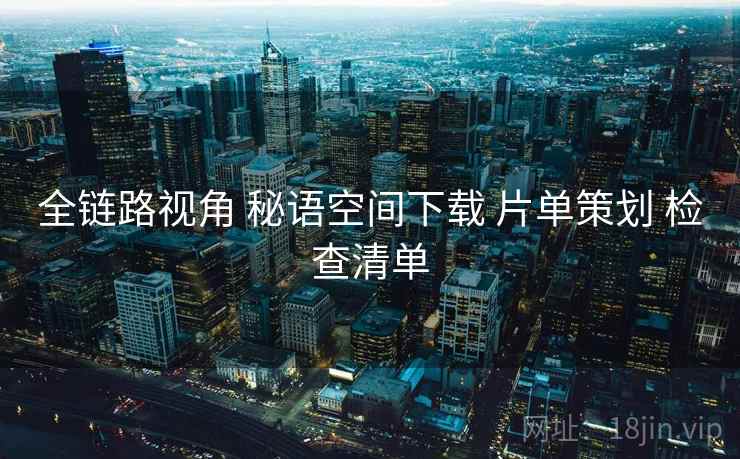 全链路视角 秘语空间下载 片单策划 检查清单