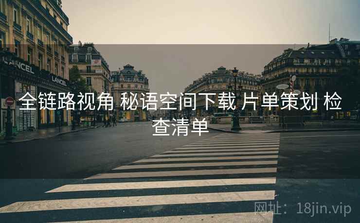 全链路视角 秘语空间下载 片单策划 检查清单