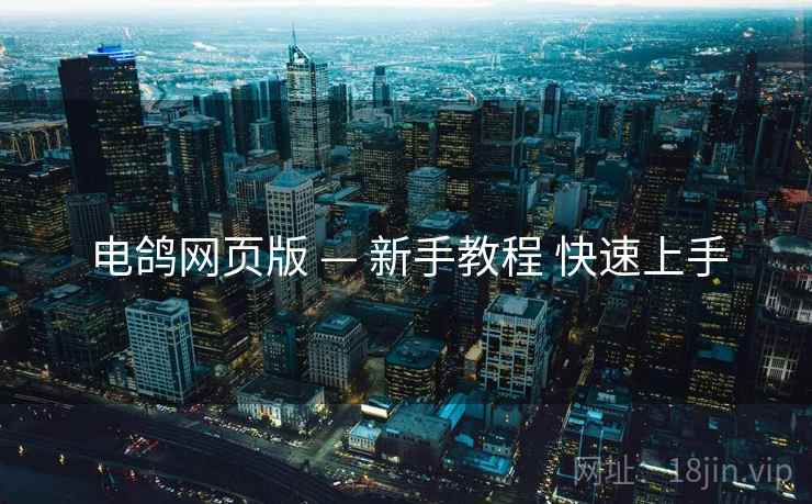 电鸽网页版 — 新手教程 快速上手