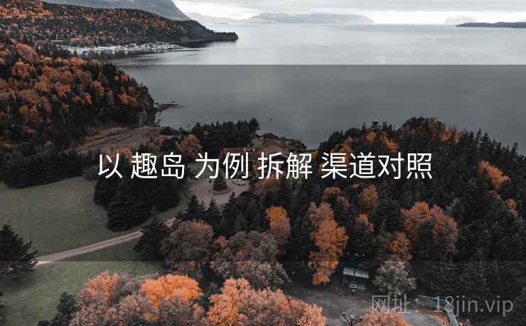 以 趣岛 为例 拆解 渠道对照