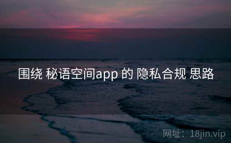围绕 秘语空间app 的 隐私合规 思路