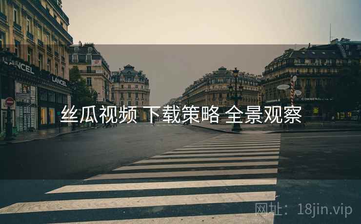 丝瓜视频 下载策略 全景观察