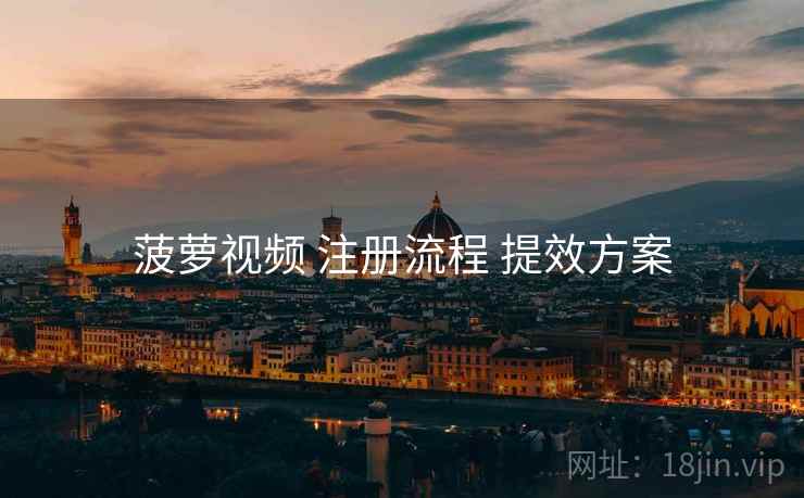 菠萝视频 注册流程 提效方案