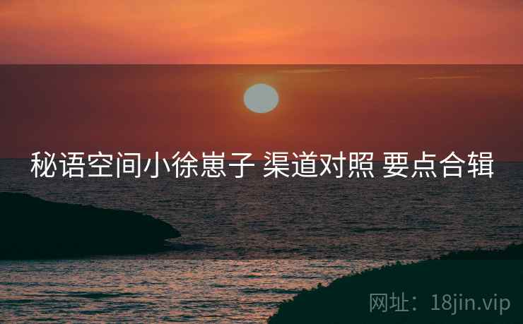 秘语空间小徐崽子 渠道对照 要点合辑