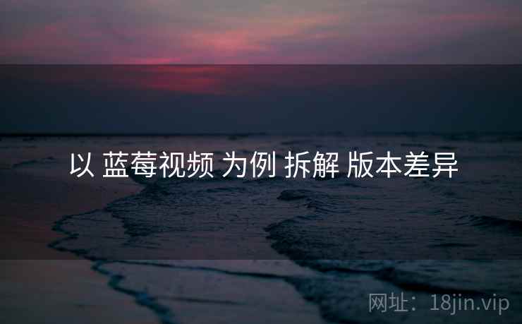 以 蓝莓视频 为例 拆解 版本差异