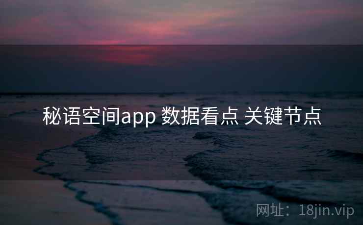 秘语空间app 数据看点 关键节点