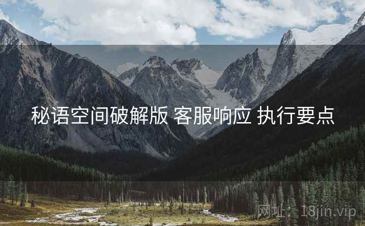秘语空间破解版 客服响应 执行要点