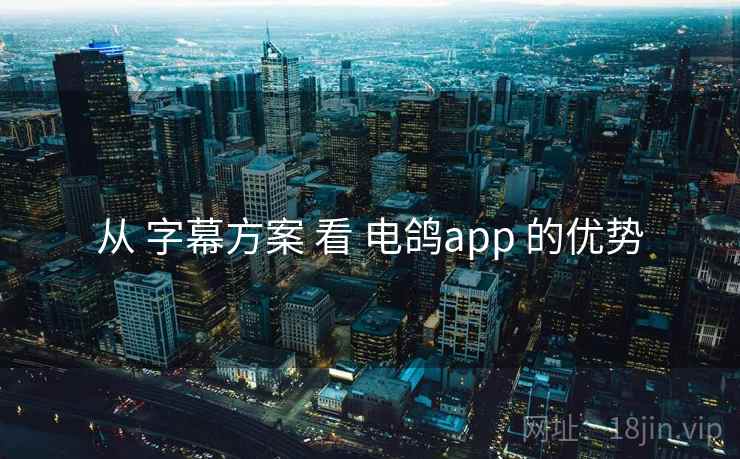 从 字幕方案 看 电鸽app 的优势